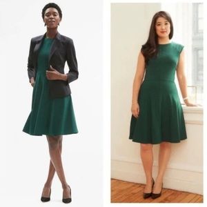 MM LaFleur Toi Fit and Flare Dress in Viridian Green Size 8